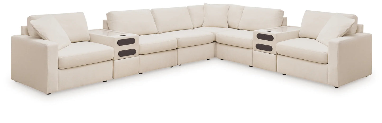 Modmax - Oyster - 8-Piece Sectional With 2 Audio System Consoles