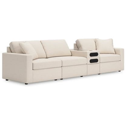 Modmax - Oyster - 4-Piece Sectional With Audio System Console