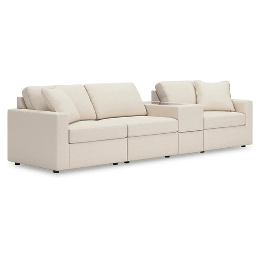 Modmax - Oyster - 4-Piece Sectional With Storage Console