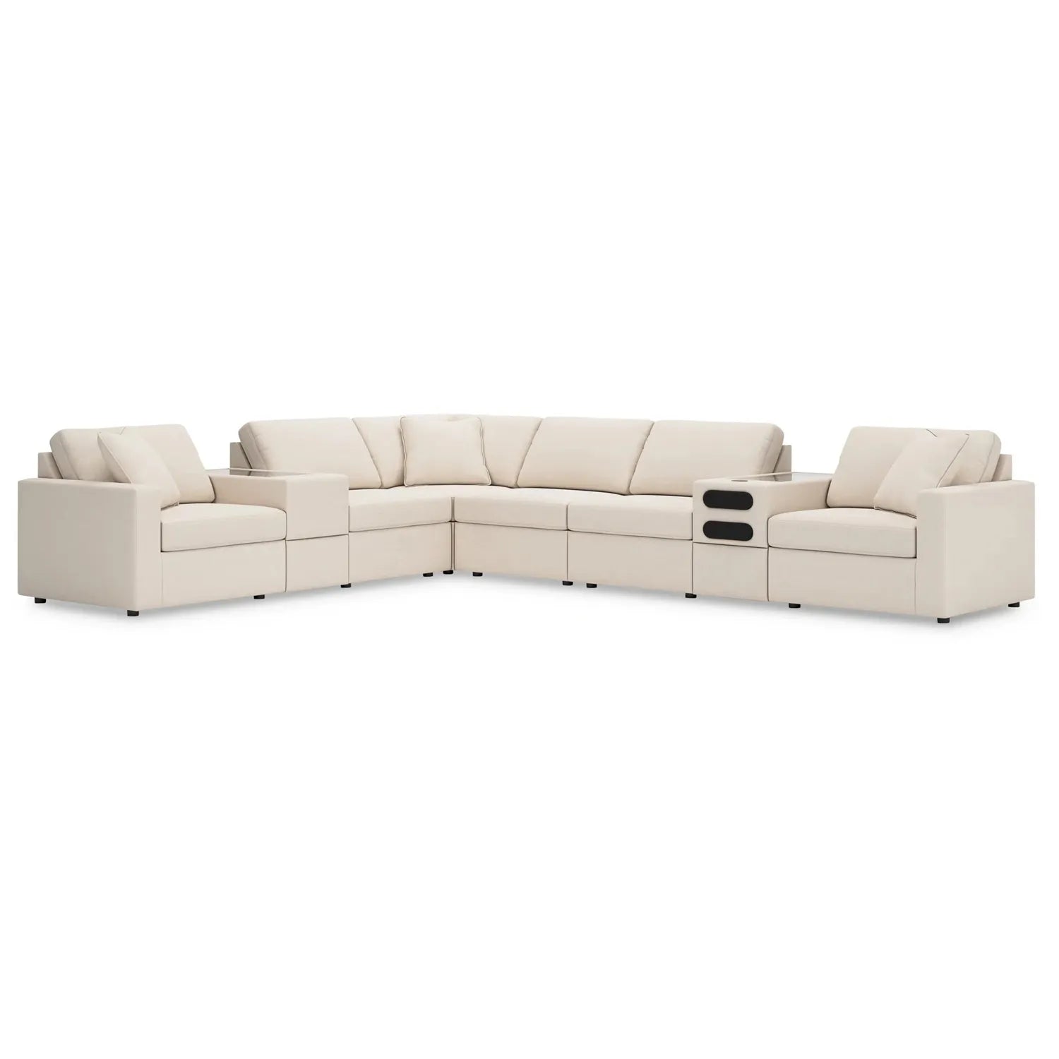 Modmax - Oyster - 8-Piece Sectional With Audio And Storage Consoles