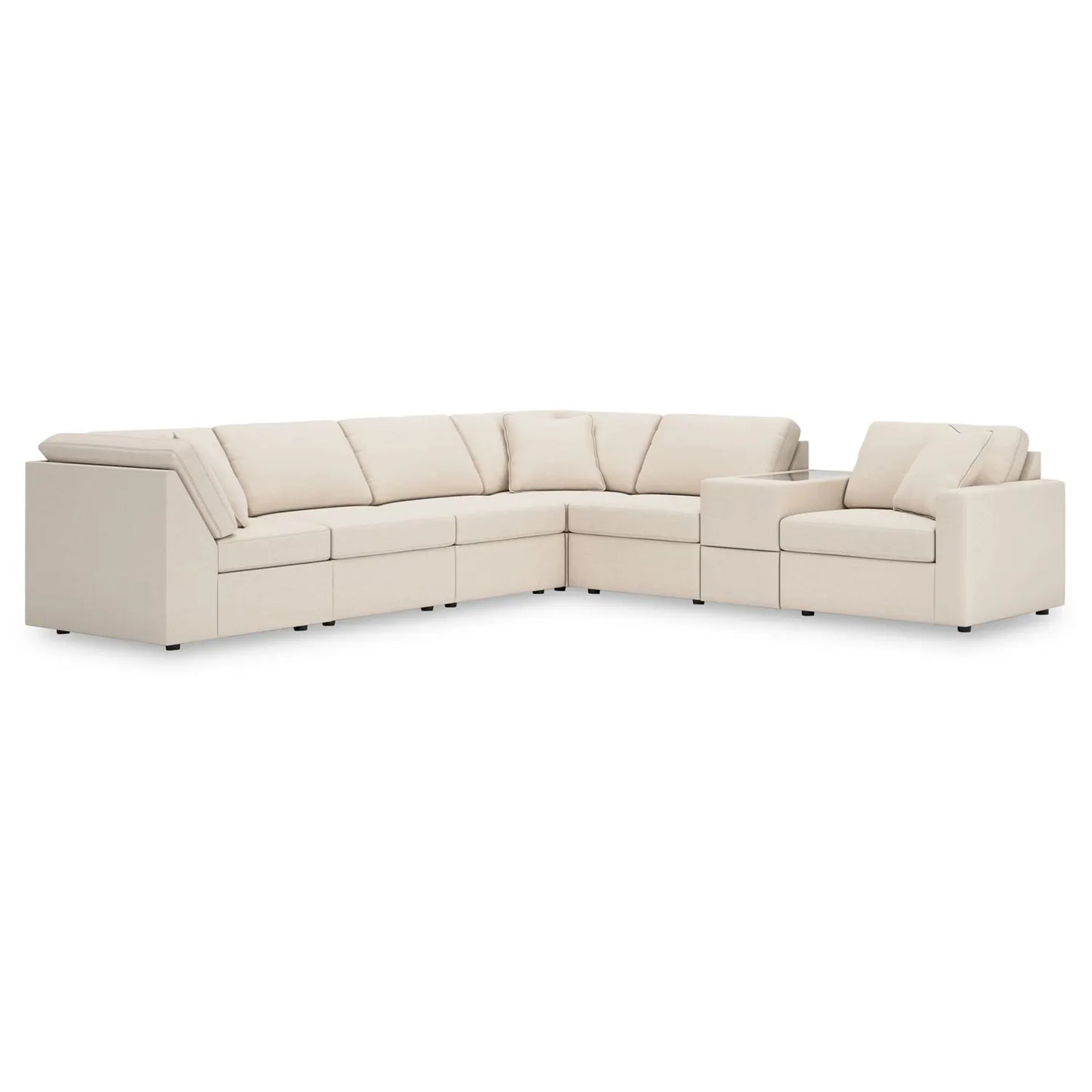 Modmax - Oyster - 7-Piece Sectional With Storage Console And Raf Corner Chair