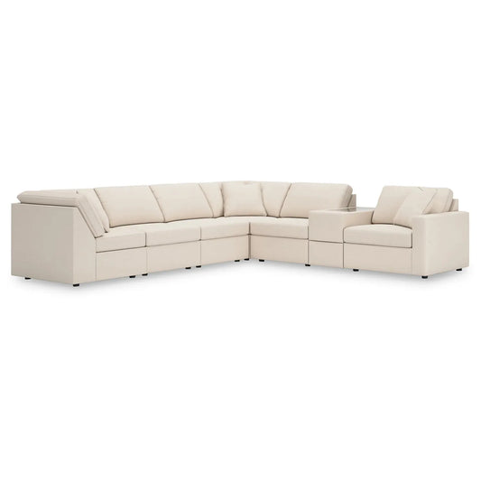 Modmax - Oyster - 7-Piece Sectional With Storage Console And Raf Corner Chair