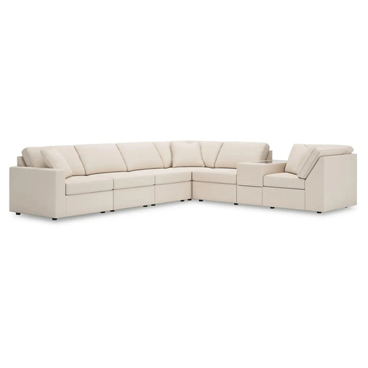 Modmax - Oyster - 7-Piece Sectional With Storage Console And Laf Corner Chair