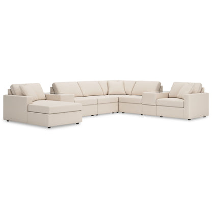 Modmax - Oyster - 8-Piece Sectional With Laf Corner Chaise And Storage Consoles