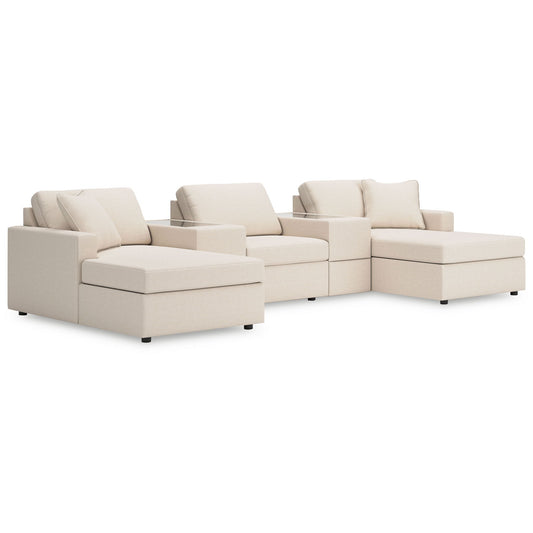 Modmax - Oyster - 5-Piece Pit Sectional With Storage Consoles