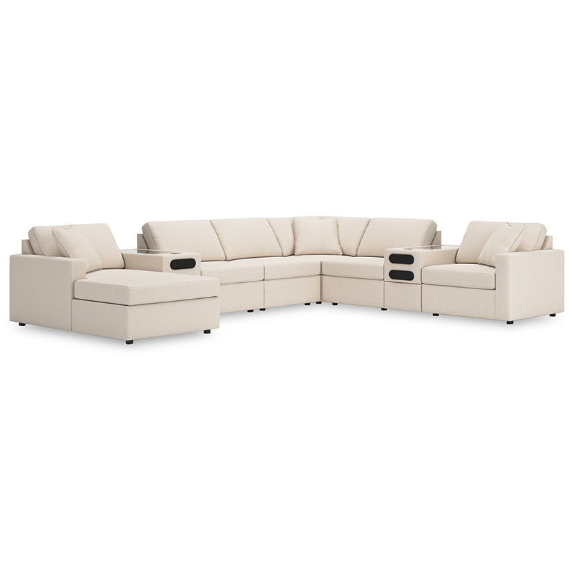 Modmax - Oyster - 8-Piece Sectional With Laf Corner Chaise And Audio Consoles