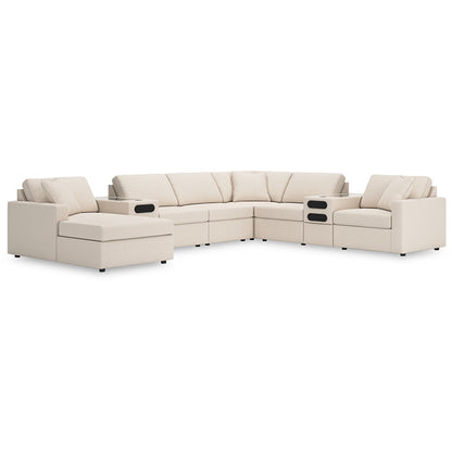 Modmax - Oyster - 8-Piece Sectional With Laf Corner Chaise And Audio Consoles