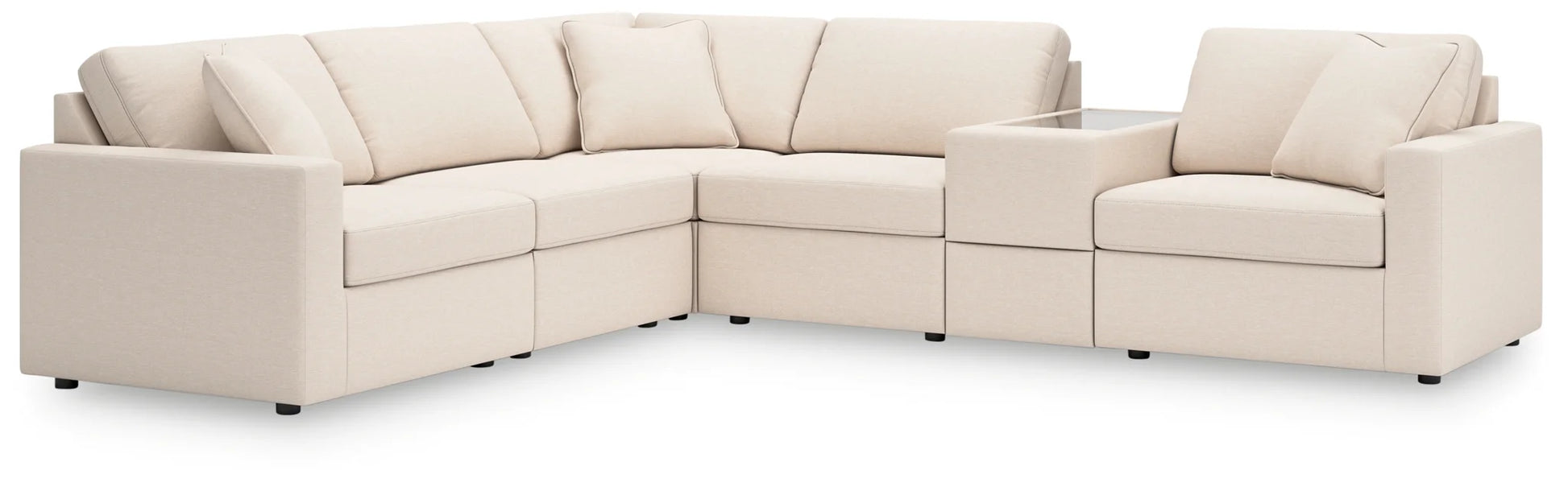 Modmax - Oyster - 6-Piece Sectional With Storage Console