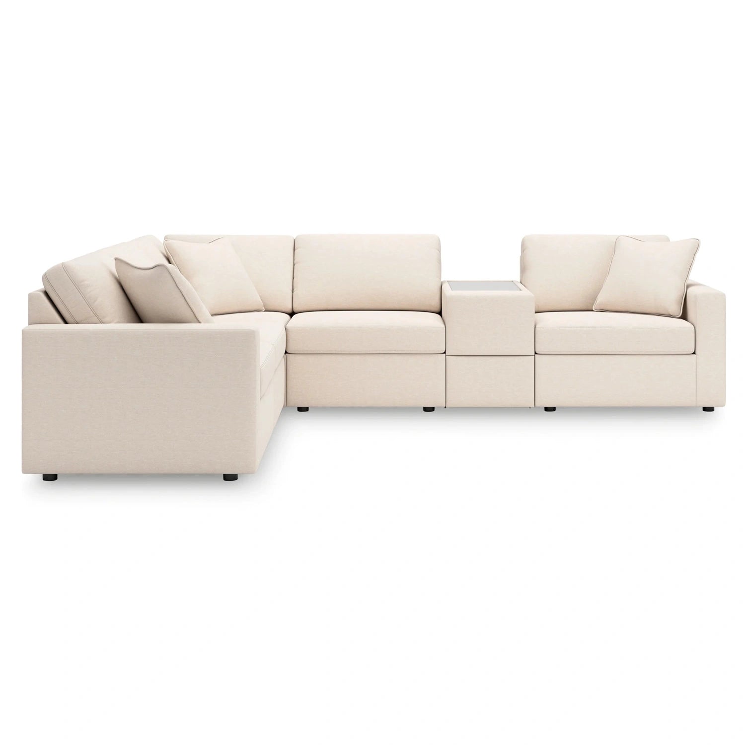 Modmax - Oyster - 6-Piece Sectional With Storage Console