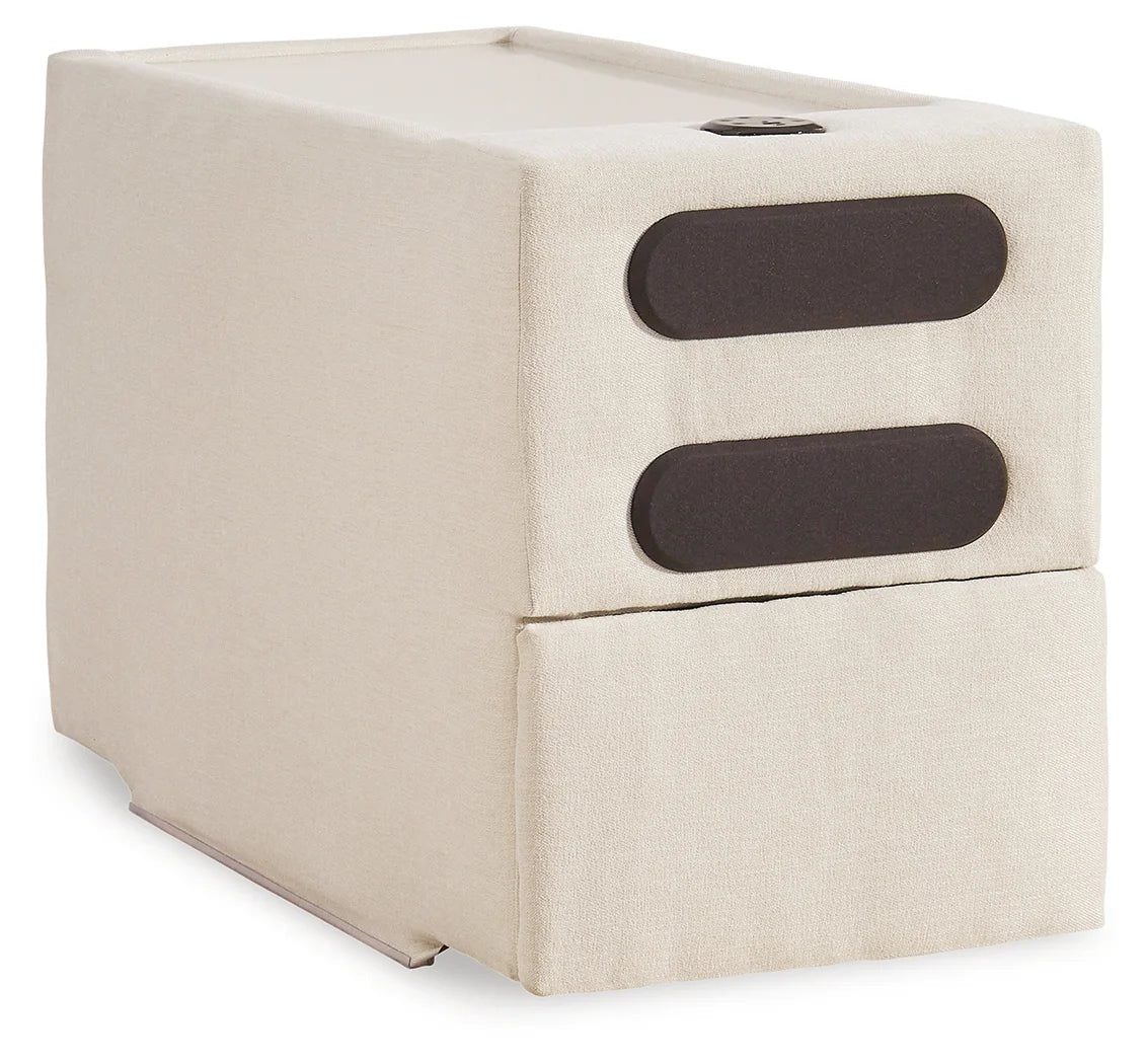 Modmax - Oyster - 5 Piece Double Chaise Sectional With Audio Console