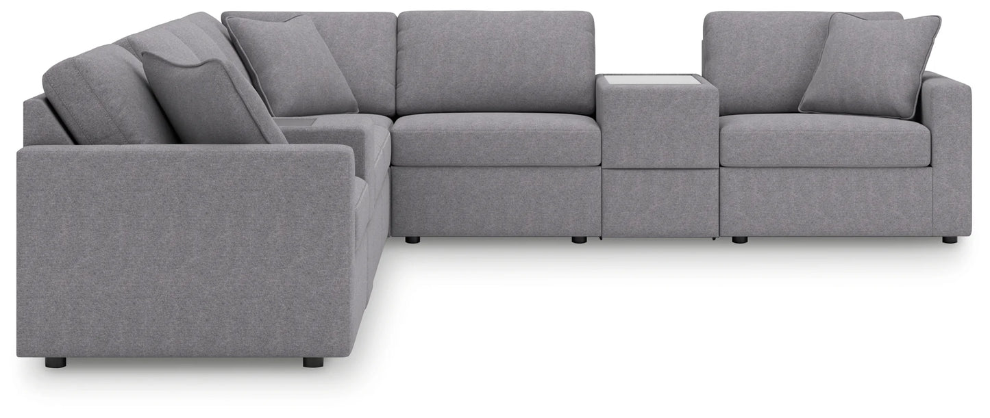 Modmax - Granite - 8-Piece Sectional With Storage Consoles