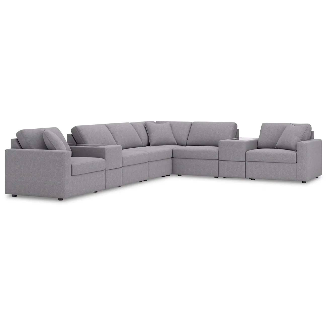 Modmax - Granite - 8-Piece Sectional With Storage Consoles