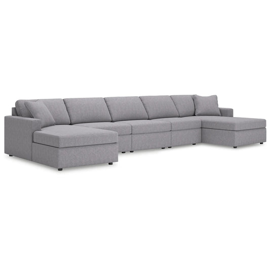 Modmax - 5-Piece Double Chaise Sectional - Granite