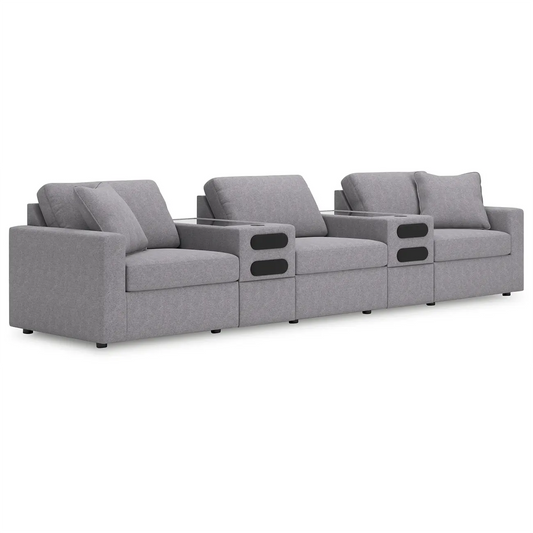 Modmax - Granite - 5-Piece Sectional With Audio System Console