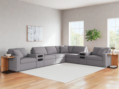 Modmax - Granite - 8-Piece Sectional With Audio System Console