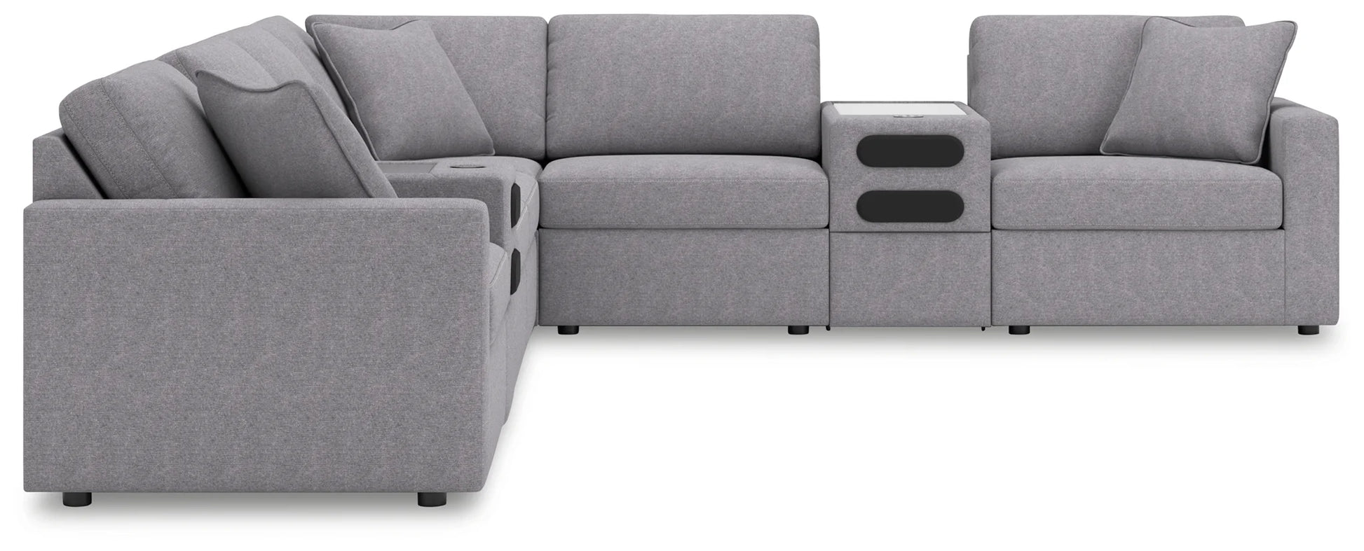 Modmax - Granite - 8-Piece Sectional With Audio System Console