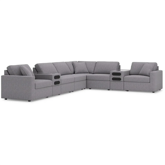 Modmax - Granite - 8-Piece Sectional With Audio System Console