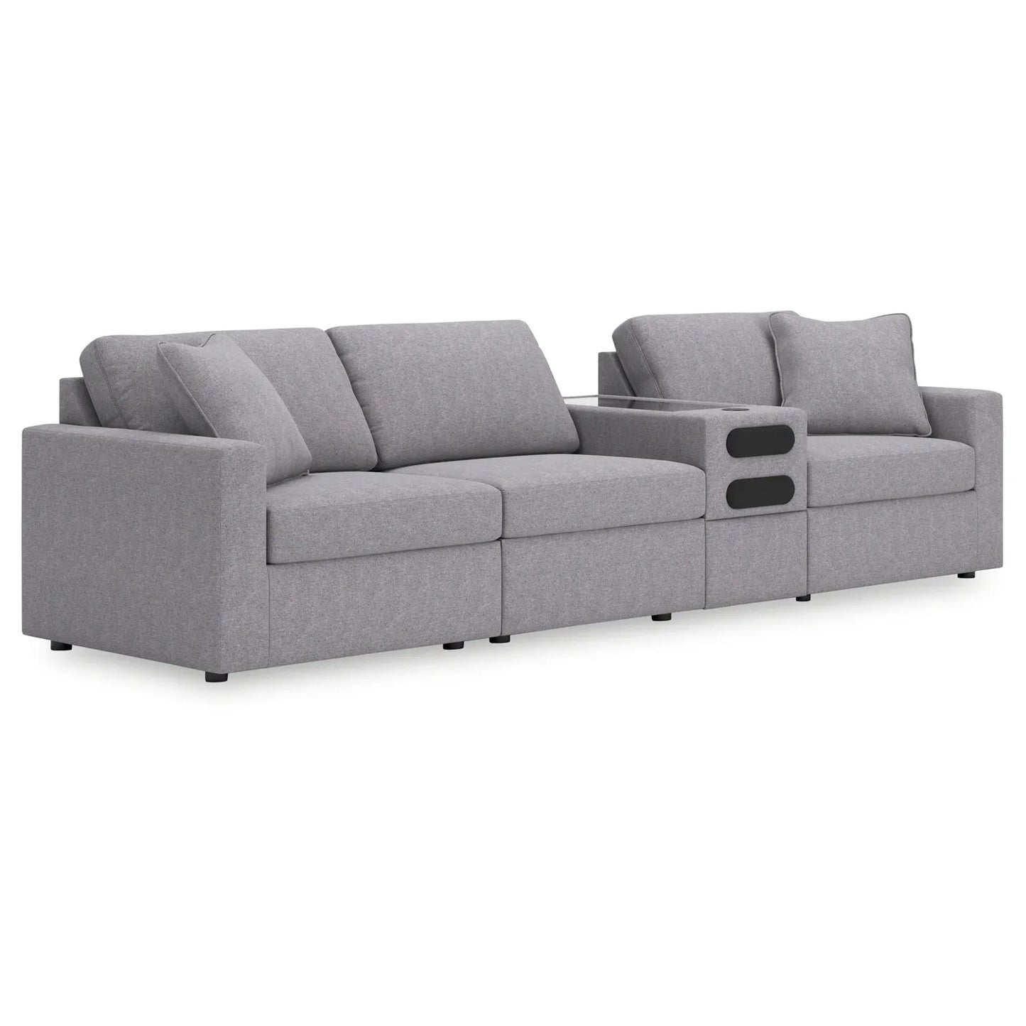 Modmax - Granite - 4-Piece Sectional With Audio System Console