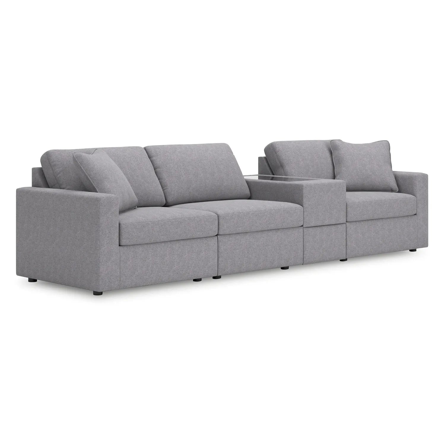 Modmax - Granite - 4-Piece Sectional With Storage Console