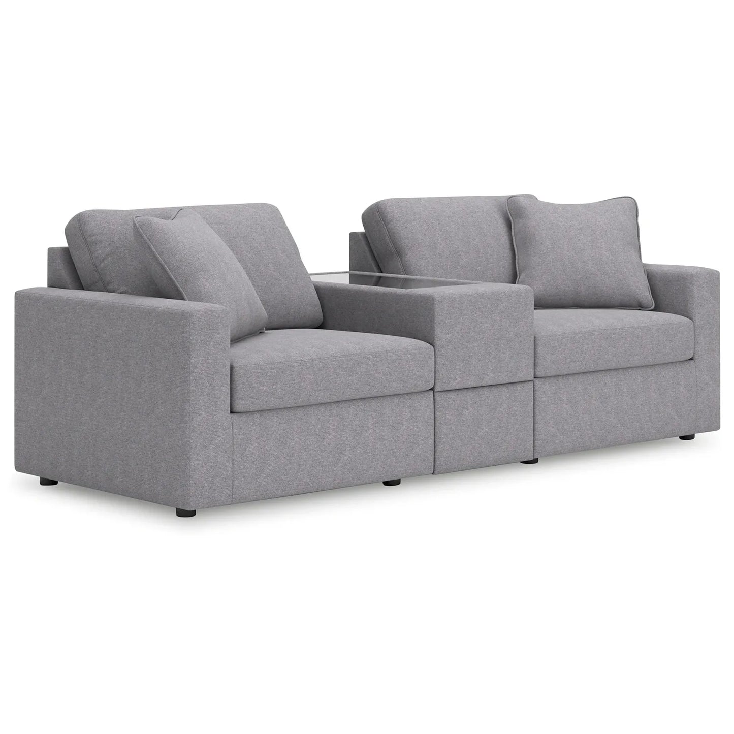 Modmax - Granite - 3-Piece Sectional With Storage Console