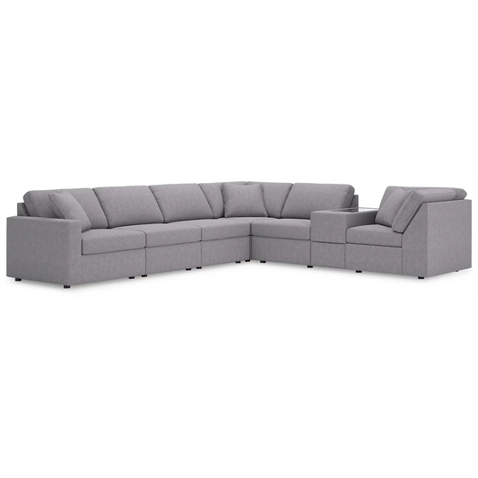 Modmax - Granite - 7-Piece Sectional With Storage Console And Laf Corner Chair