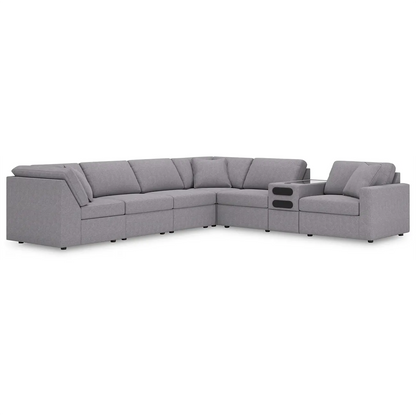 Modmax - Granite - 7-Piece Sectional With Audio System Console