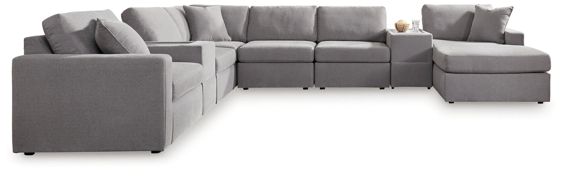 Modmax - Granite - 8-Piece Sectional With Raf Corner Chaise And 2 Storage Consoles