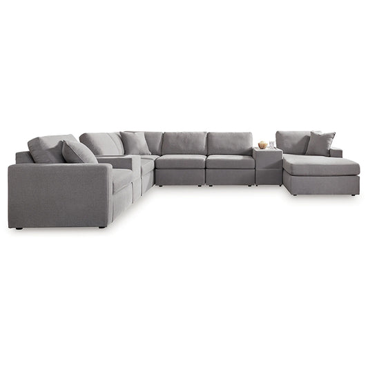 Modmax - Granite - 8-Piece Sectional With Raf Corner Chaise And 2 Storage Consoles