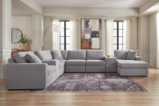 Modmax - Granite - 8-Piece Sectional With Raf Corner Chaise And 2 Storage Consoles