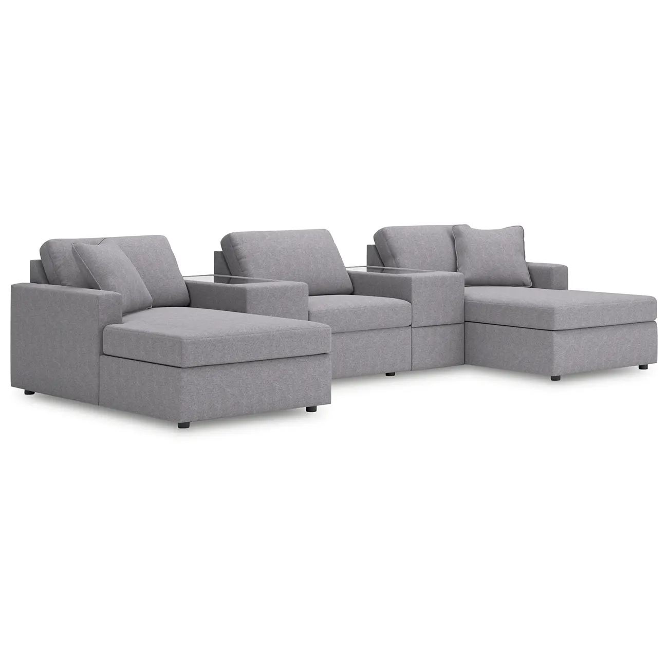 Modmax - Granite - 5-Piece Pit Sectional With Storage Consoles