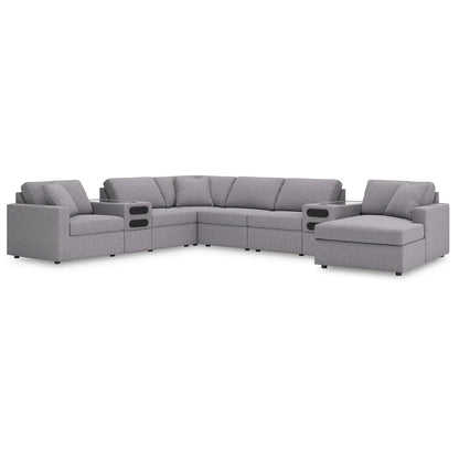 Modmax - Granite - 8-Piece Sectional With Audio System And Raf Corner Chaise