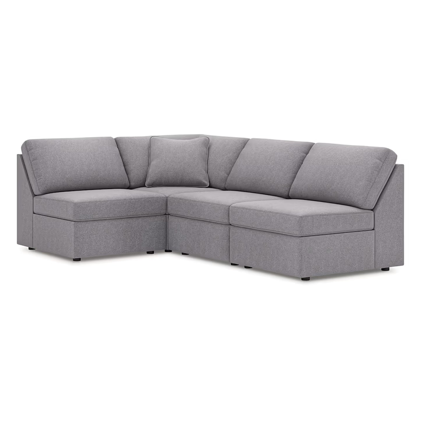 Modmax - 4-Piece Sectional With 3 Armless Chairs - Granite