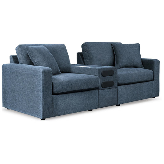 Modmax - Ink - 3-Piece Sectional Loveseat With Audio System