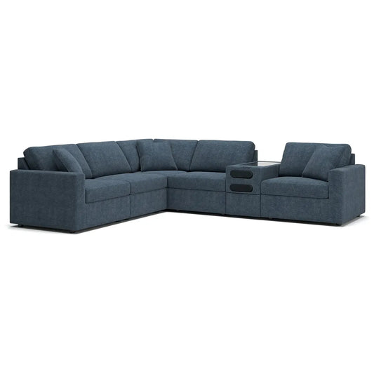 Modmax - Ink - 6-Piece Sectional With Audio System Console