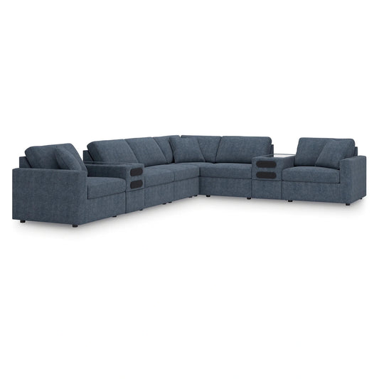 Modmax - Ink - 8-Piece Sectional With 2 Audio System Consoles