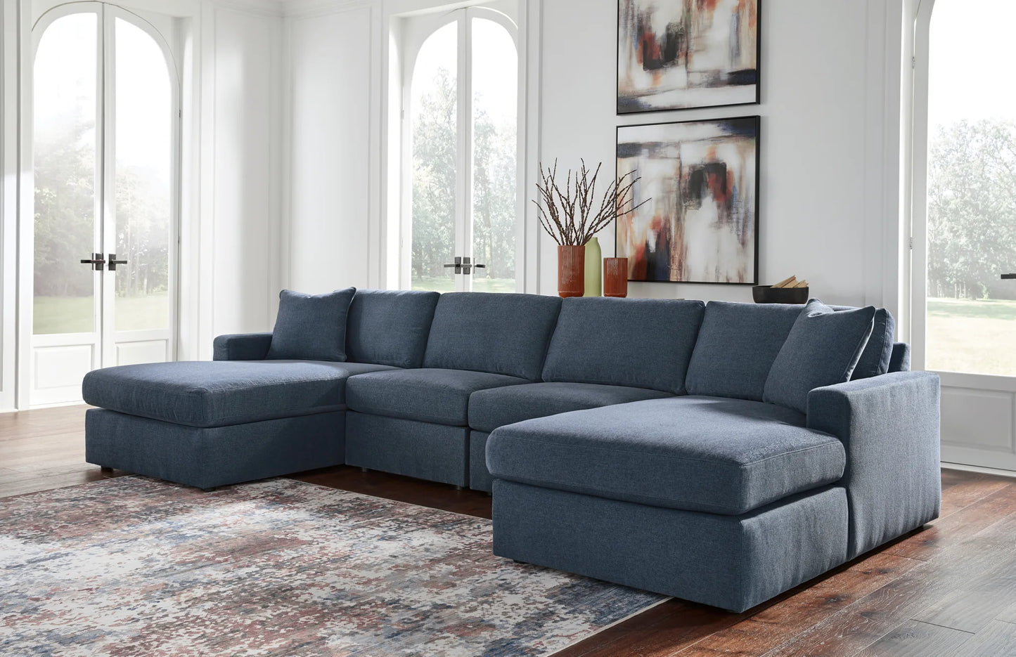 Modmax - Ink - 4-Piece Sectional With Laf And Raf Corner Chaises