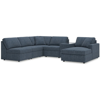 Modmax - Ink - 6-Piece Sectional With Raf Corner Chaise And Storage Console