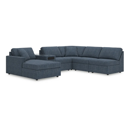 Modmax - Ink - 6-Piece Sectional With Laf Corner Chaise And Audio System Console