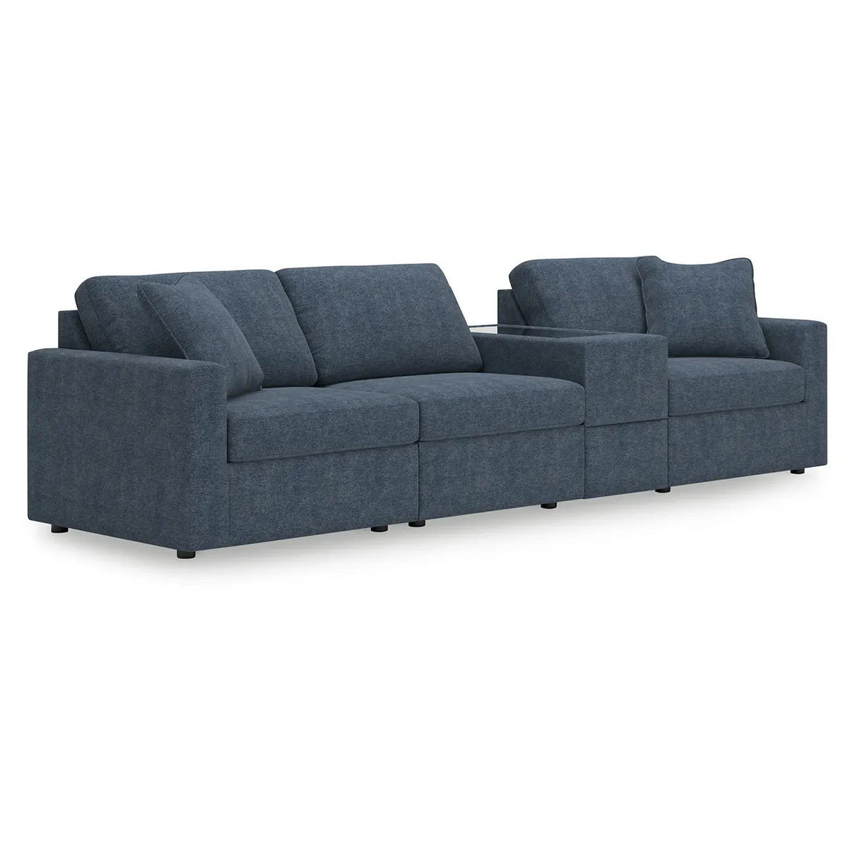 Modmax Storage Console Modmax - Ink - 4-Piece Sectional With Storage Console – Furniture ...