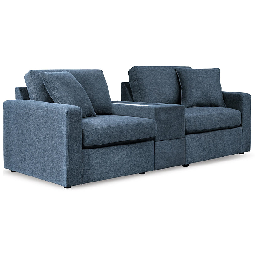 Modmax - Ink - 3-Piece Sectional Sofa With Storage Console