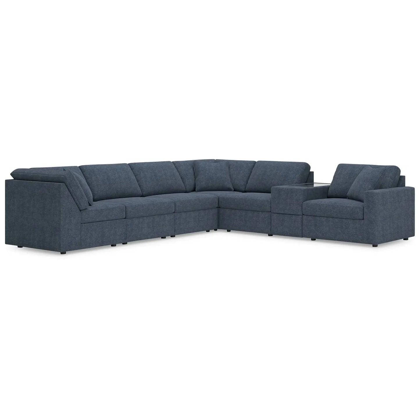 Modmax - Ink - 7-Piece Sectional With Storage Console And Raf Corner Chair