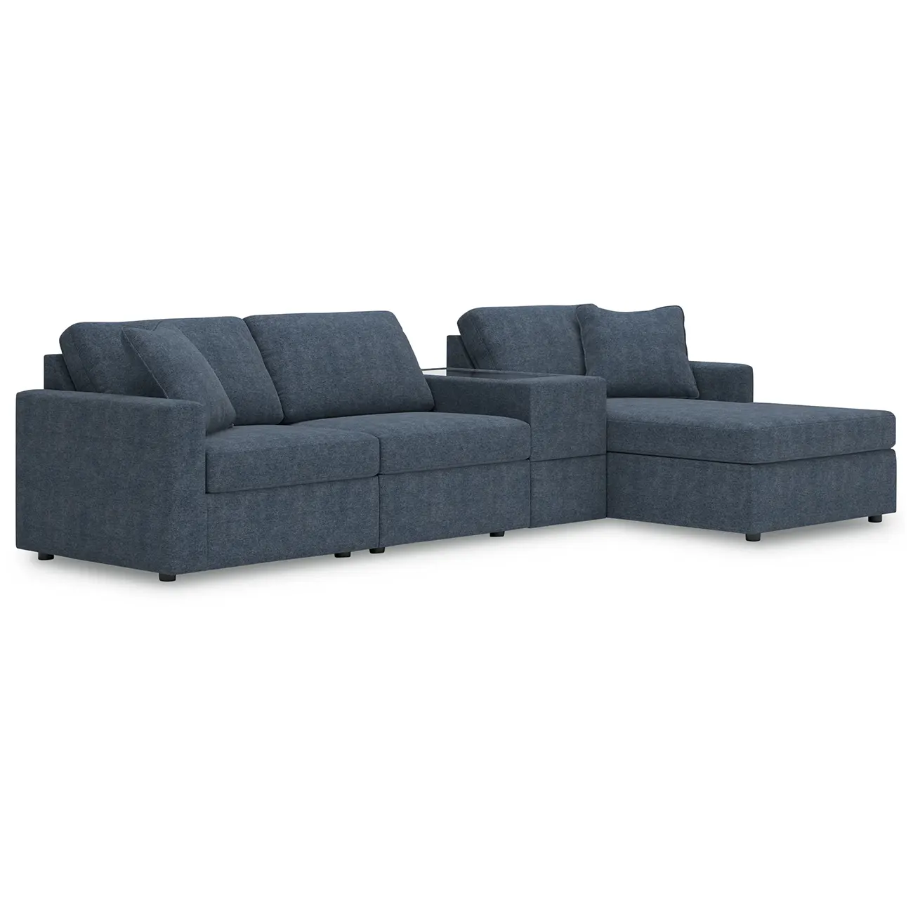 Modmax - Ink - 4-Piece Sectional With Raf Corner Chaise And Storage Console