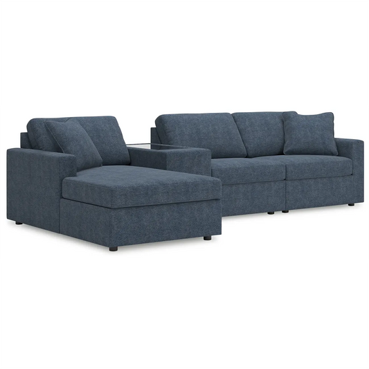 Modmax - Ink - 4-Piece Sectional With Laf Corner Chaise And Storage Console