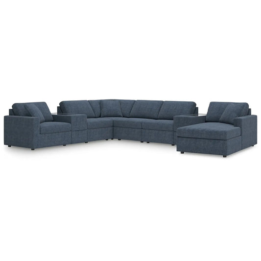 Modmax - Ink - 8-Piece Sectional With Raf Corner Chaise And Storage Consoles