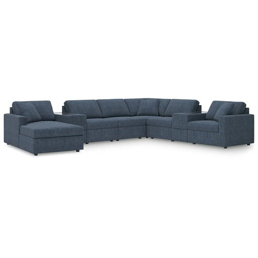 Modmax - Ink - 8-Piece Sectional With Laf Corner Chaise And Storage Consoles