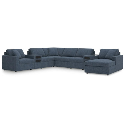 Modmax - Ink - 8-Piece Sectional With Raf Corner Chaise And Audio System Consoles