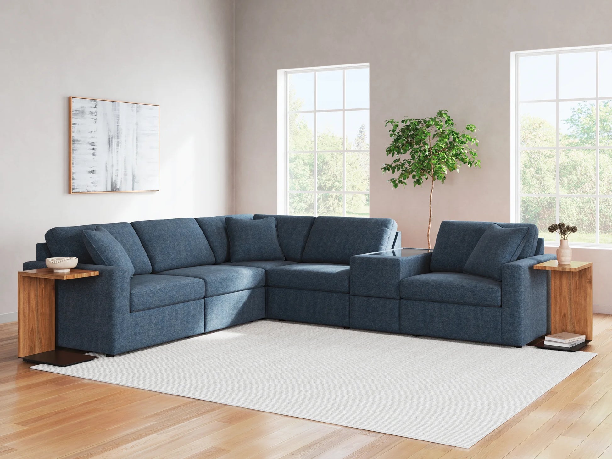 Modmax - Ink - 6-Piece Sectional With Storage Console 1
