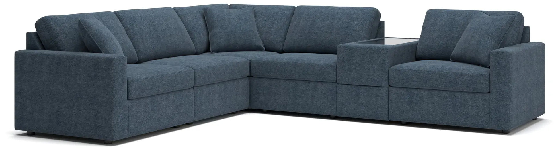 Modmax - Ink - 6-Piece Sectional With Storage Console