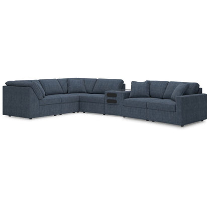 Modmax - Ink - 7-Piece Sectional With Audio Console And LAF / RAF Corner Chairs