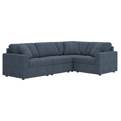 Modmax - Ink - 4-Piece Sectional With LAF / RAF Corner Chairs And Wedge